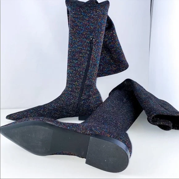 Zara Black Over the Knee Boots - Picture 7 of 7